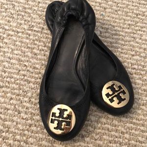 Tory Burch Reva ballet flats with gold accent